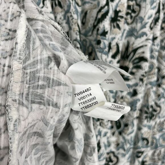 Lucky Brand Top Size XS Womens Green Peasant Border Print Square Neck Heritage - Picture 9 of 9